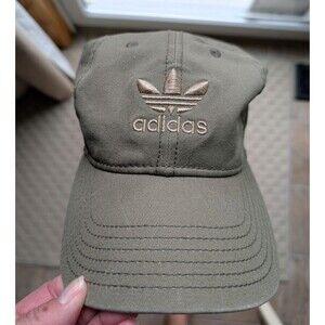 Adidas Hat Cap Strap Back Green Trefoil Embroidered Dad Baseball Mens OSFM Logo
